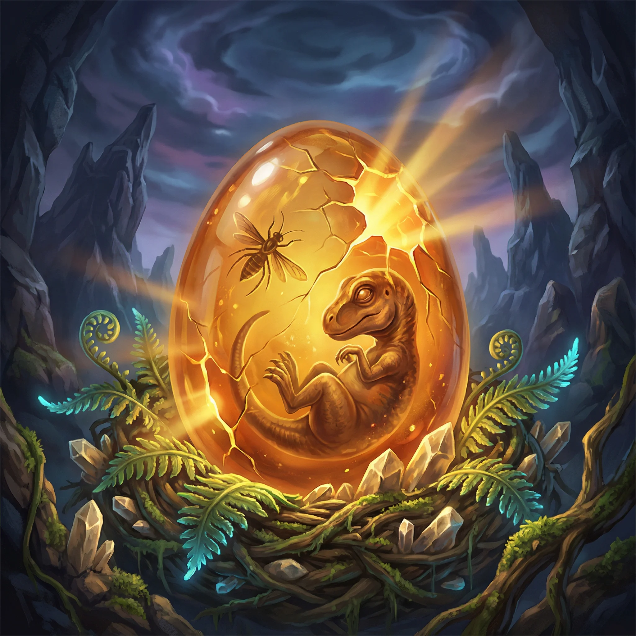 琥珀恐龙蛋，藏着远古智慧的 王者棋牌 史前孵化之选